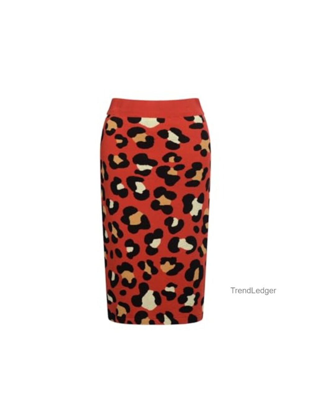 Women's 2 Piece Knitted Vest Skirt Set Retro Tiger Pattern Cotton Outfit